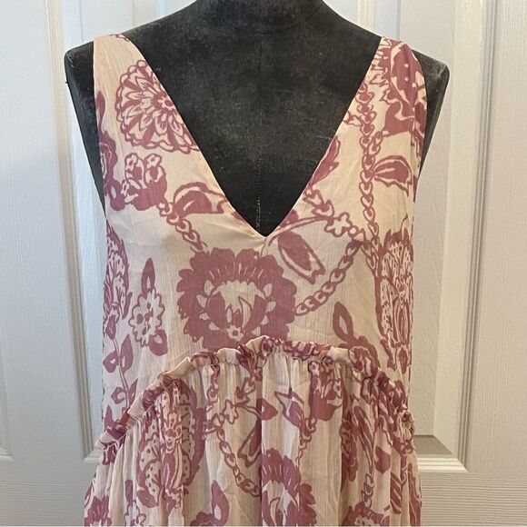 Free People Julianna Soft Floral Maxi Dress Size Medium - Picture 1 of 11